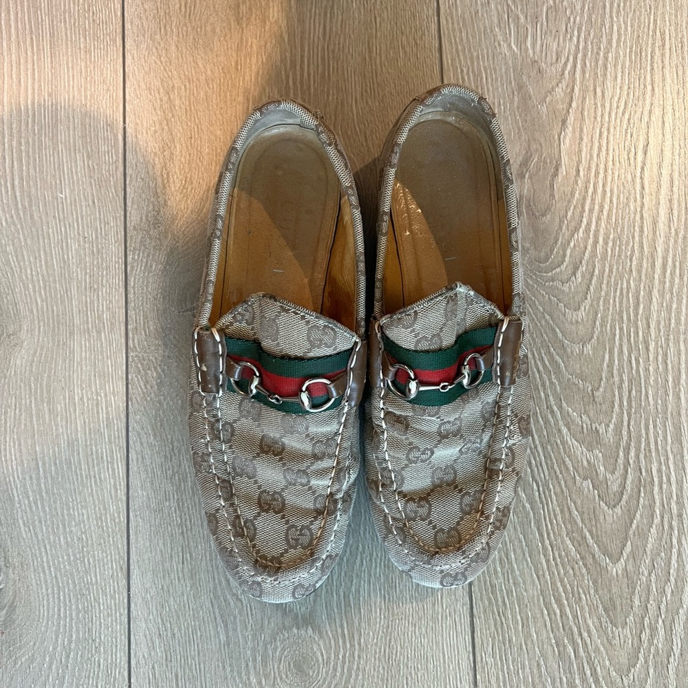 Gucci Monogram Canvas Loafers